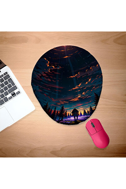 UcuruStore Νύχτα στο Φως του Σελήνη Οβάλ οβάλ επιφάνεια ποντικιού με στήριγμα...