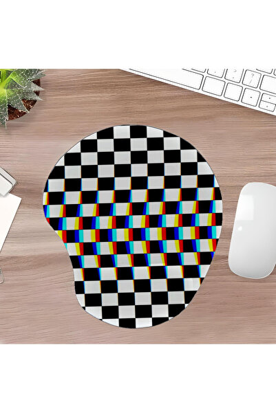 UcuruStore Parazit Kareler Οβάλ Επιφάνεια Ποντικιού με Στήριγμα Καρπού