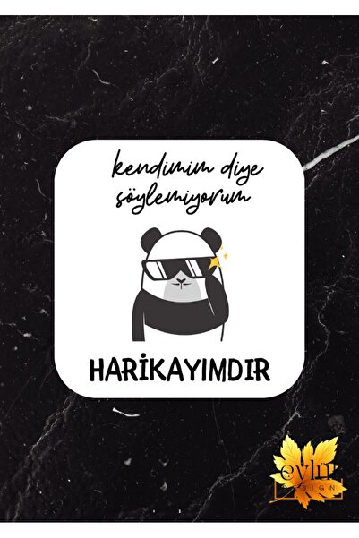 Eylül Design قاعدة أكواب مربعة عالية الجودة من MDF مطبوع عليها عبارة "I Don't...