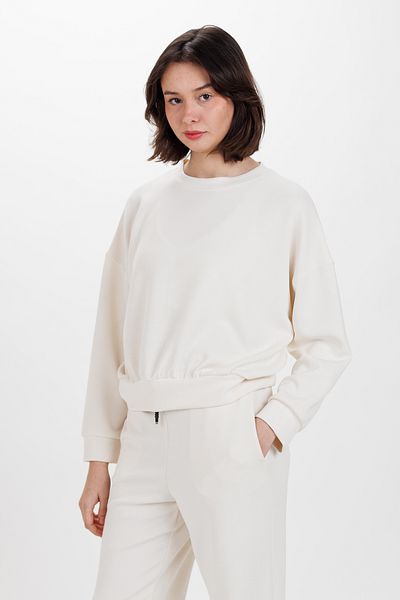 Ecrou Γυναικείο εκρού Crew Neck Oversize Ultra Soft Sweat