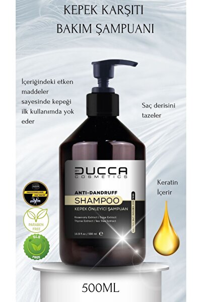 BY DUCCA Ducca Anti-kepek Çay Ağacı Özlü Bakım Şampuanı 500 ml (TUZ İÇERMEZ -...