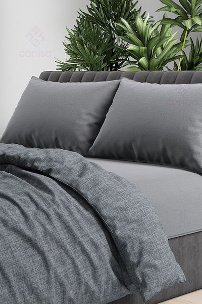Canisa Siamese Series 100% Cotton Elastic Double Duvet Cover Set with Sheets