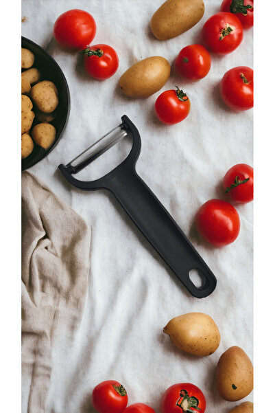 Solingen مقشرة الفواكه والخضروات من الفولاذ المقاوم للصدأ باللون الرمادي