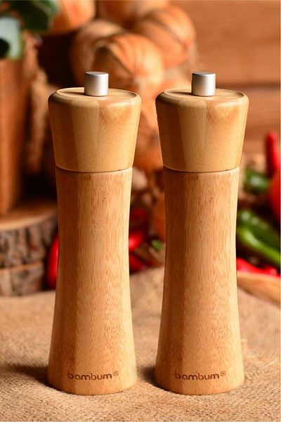 Bambum Paprika - Double Bamboo Salt Pepper Grinder