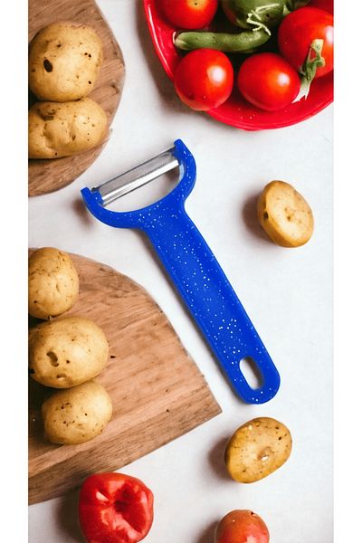 Solingen Stainless Steel Mouth Peeler Fruit Vegetable Peeler Blue
