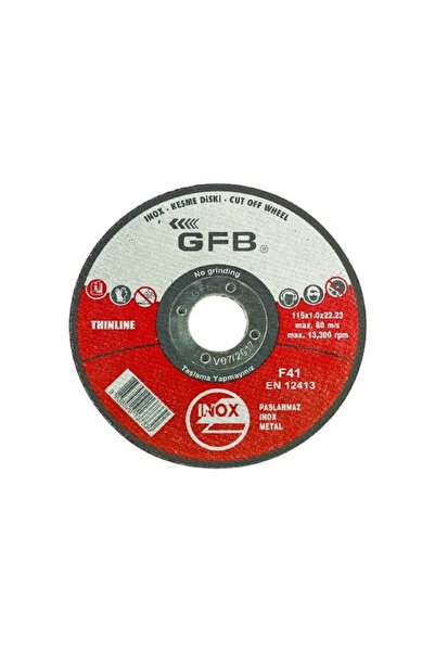 180x1.6x22.23 İNOX Metal Kesici ( 10 ADET )