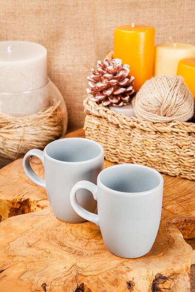 M'art Home 2'li Bulut 9 Cm Kupa- Mat Gri
