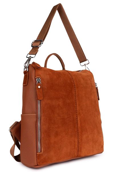 Gondol Rucsac de damă din piele naturală din piele intoarsa - ysm.2032-s