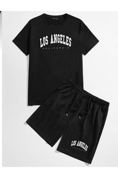 BEGRİFF Unisex Los Angeles Written Top and Bottom Set