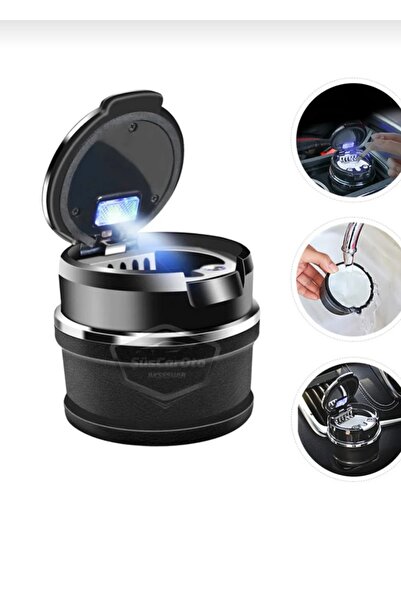 otoaksesuaryum Bmw Tip Araç Işıklı Küllük Bardaklıklı Porselen İç Havza Krom