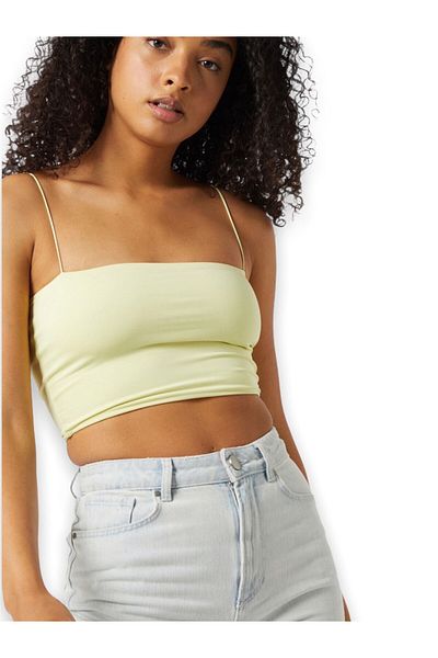 MAMAYAGA Γυναικεία κομψή μπλούζα Croptop με λουράκι