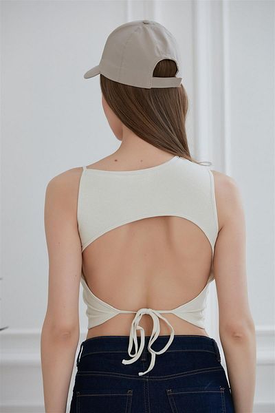 MAMAYAGA Pikkaonline Γυναικείο Κομψό Croptop χωρίς πλάτη