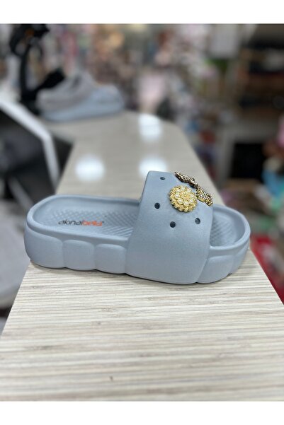 Akınal Bella Γυναικείες παντόφλες με ψηλή σόλα άνετες πέτρινες