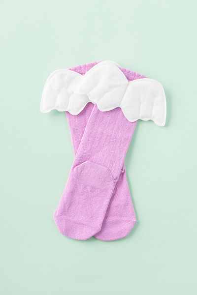 Banamio Чорапи с детайли за момиченце с ангелски крила (LILA)