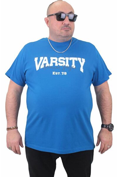 Starbattal Tricou pentru bărbați de mărime mare cu decolteu în formă de O Var...