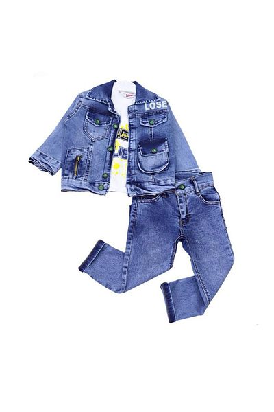LifeForModa Costum cu jachetă din denim Lose pentru băiat