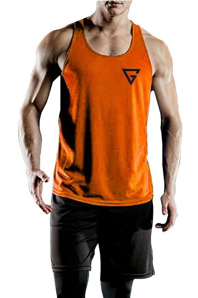 GENIUS STORE Men's Dry Fit Y-back Gym Fitness Sports Tank Top Genius-fit