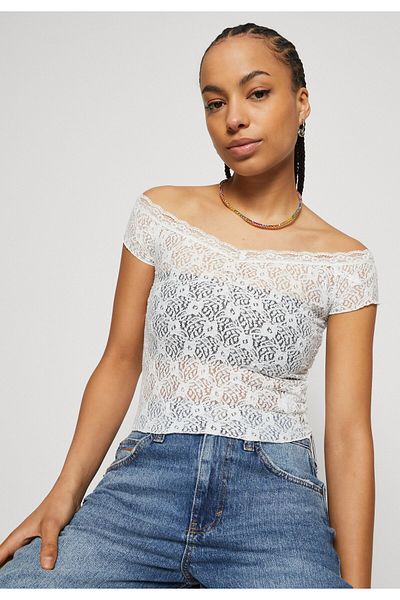 GaiaGirlz Urban Outfitter Short Sleeve Lace Blouse