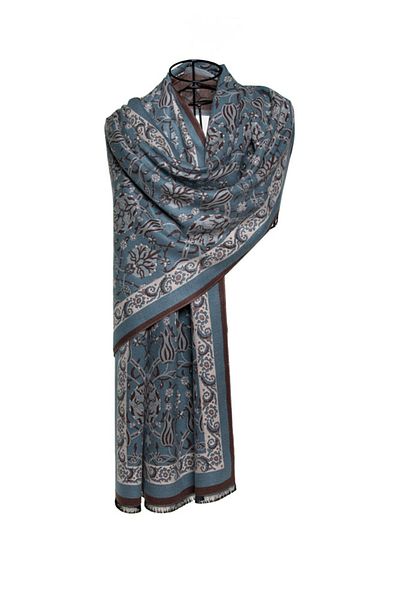 MAWLANA CASHMERE & SILK ŞAL JACQUARD MODAL CAȘMIR (TULIP)
