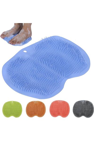 colorful dream store Bathroom back brush with suction cup and massage mat