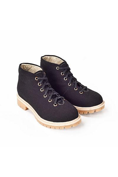 Cotto Shoes Πολύχρωμες λινές γυναικείες μπότες