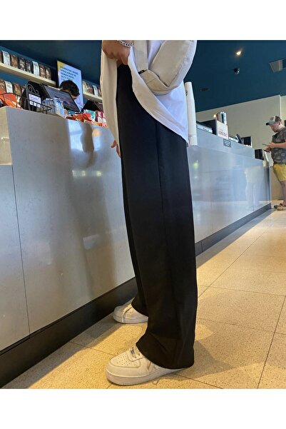 THE WHITE Siyah Baggy Bol Kesim Eşofman Unisex
