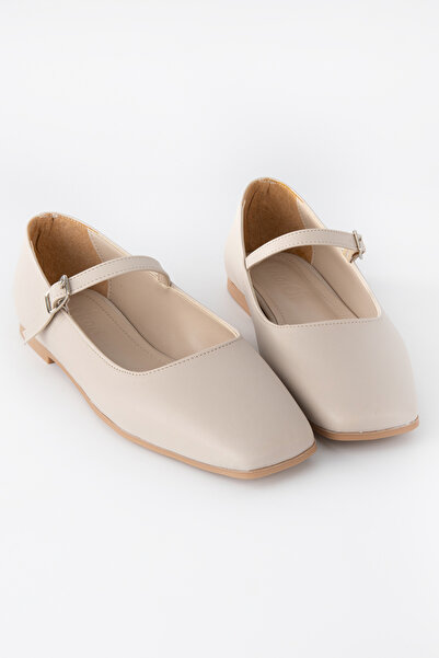 Diardi Kadın Krem Rengi Günlük  Babet