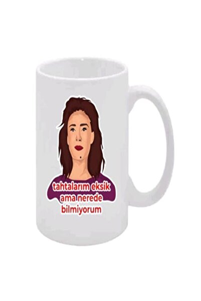 EyER Shoping Yıldız Tilbe Komik Gifler Baskılı Kupa Bardak