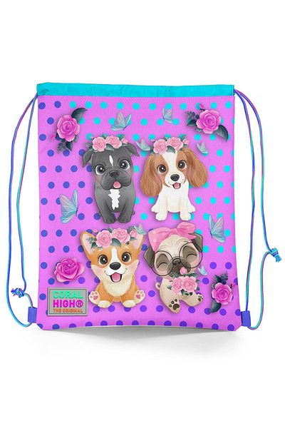 Coral High 12645 Model Pink Dog Rucsac cu șnur - Snur