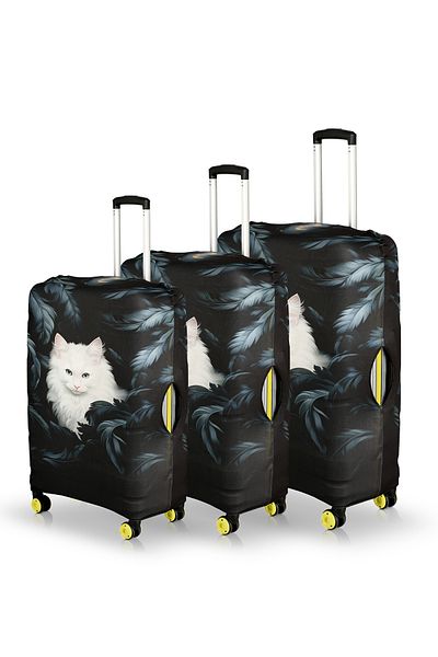 hızlıvaliz My Leather Goods Husă pentru valiză Protector pentru valiză 3 BUCĂȚI ET (ALB-PIUCĂ)