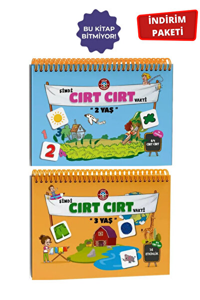 Çocuk Akademi 2 Yaş Cırt Cırt Kitabı ve 3 Yaş Cırt Cırtlı Kitap