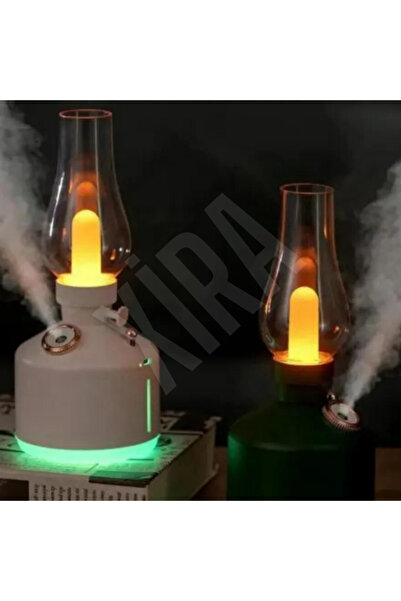 XİRA Retro Şarjlı Gece Lambası & Hava Nemlendirici Buhar Makinesi Gaz Lambası