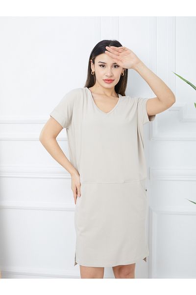 Banadamoda Γυναικείο κοντομάνικο φόρεμα Oversize