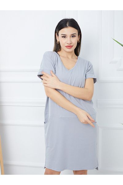 Banadamoda Γυναικείο κοντομάνικο φόρεμα Oversize