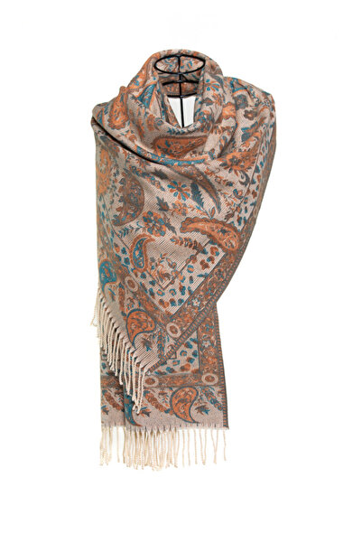 MAWLANA CASHMERE & SILK MODAL KAŞMİR JAKARLI ŞAL (JAMWAR)