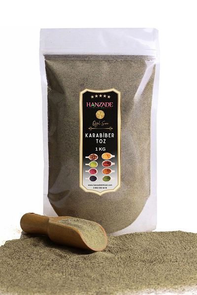 Hanzade Bitkisel Black Pepper Powder 1 Kg Ground Fresh Shoot