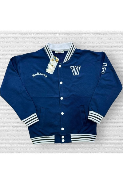 İvven's سترة جامعية أصلية للأطفال مطرزة بثلاثة خيوط