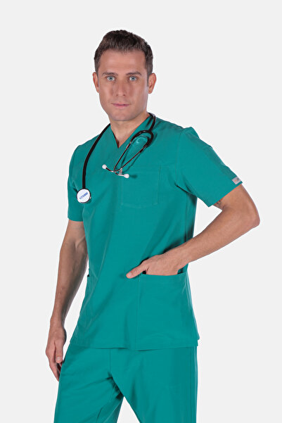 CERRAHİ YEŞİL  BOYDAN LİKRALI KUMAŞ CERRAHİ TAKIM ( SCRUBS )  HEMŞİRE  DOKTOR  DİŞÇİ ÜNİFORMA