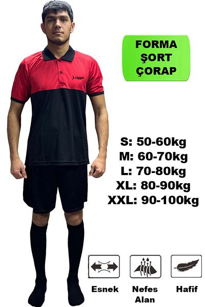 Liggo Collared Astroturf Football Jersey Jersey Shorts Socks Set Training Jersey