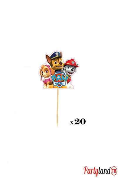 PartylandTR Paw Patrol Kürdan Süs 20 Adet