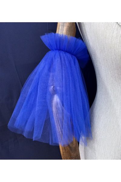 es moda shop Sonday New Season Tulle Sleeve Saks Blue