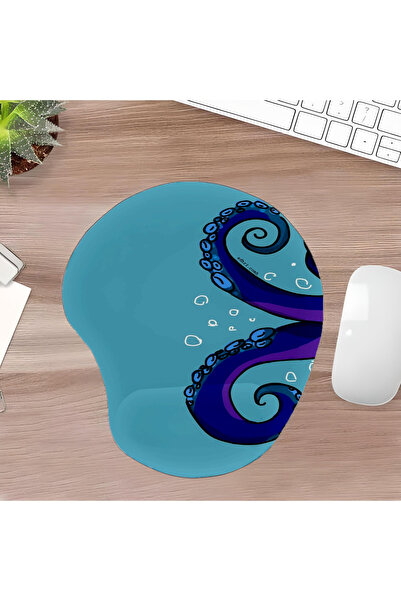 UcuruStore Χαλάκι ποντικιού με σχέδιο χταπόδι, μπλε, με υποστήριξη για όλο το...