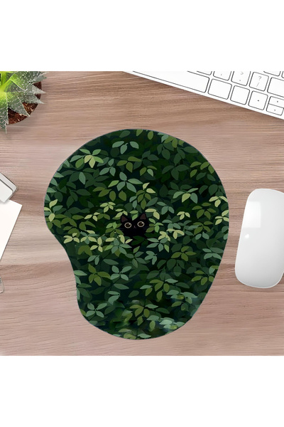 UcuruStore Drăguțul mouse pad oval decupat cu pisică suporturi pentru încheie...
