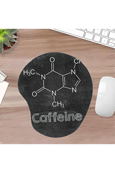 UcuruStore Caffeine Formul Οβάλ Επιφάνεια Ποντικιού με Στήριξη Καρπού