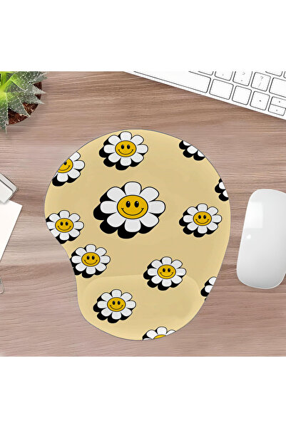 UcuruStore Χαμογελαστές Μαργαρίτες Οβάλ Επιφάνεια Ποντικιού με Στήριξη Ολόκλη...