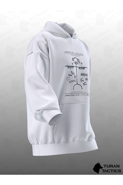 TURAN TACTICS CAM DRUM PRINTED OVERSIZE HOODIE (UNISEX)
