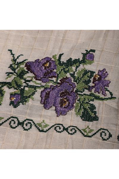 KAMİZ Καρφίτσα Monika Fabric-Curtain-Fon-Automatic Curtain Fabric-Runner 100x210 cm Μωβ