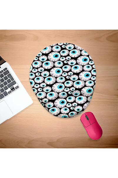 UcuruStore Blue Eyes Οβάλ Ποντικομαξιλαράκι με Υποστήριξη Ολόκληρου του Καρπού