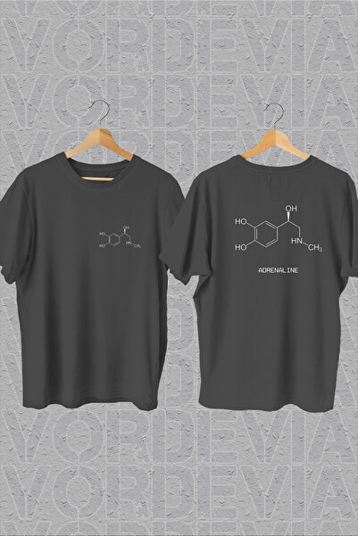 Vordevia Adrenalin majica za grudi i leđa Štampano crna Oversize kroj