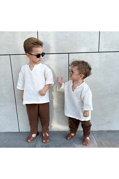 barin kids Set shalwar muselina 100% bumbac pentru copii
